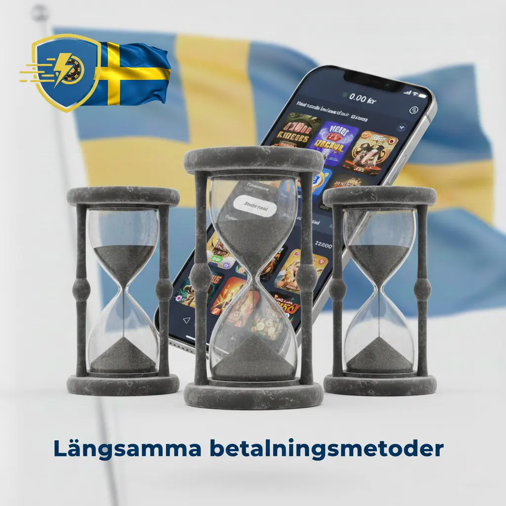 Betalningsmetoder som tar lång tid för uttag på nätcasinon att undvika.